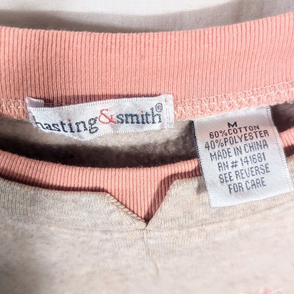 Hasting and Smith Vintage Beige Floral Design Sweater Size Medium - Picture 4 of 5